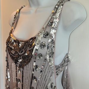 ASOS black label sequin dress, us4, lavender